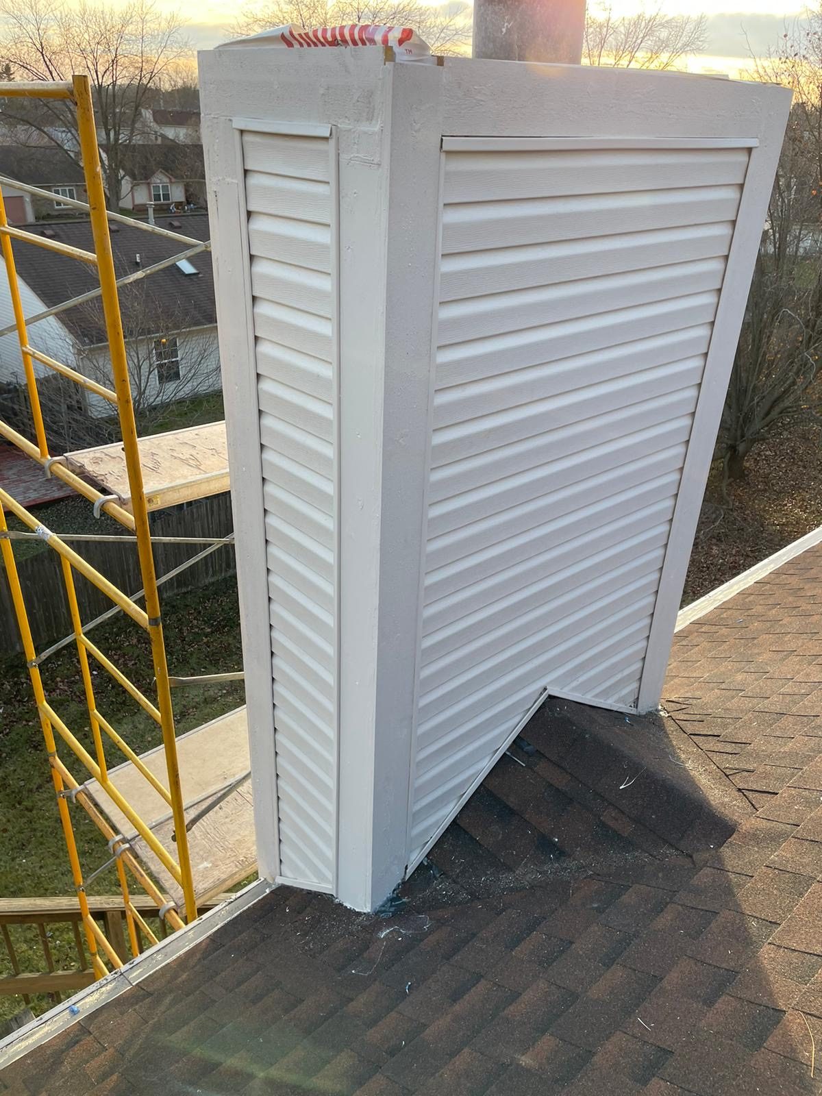 Chimney chase repair and restoration in Marion County by Kkam Construction